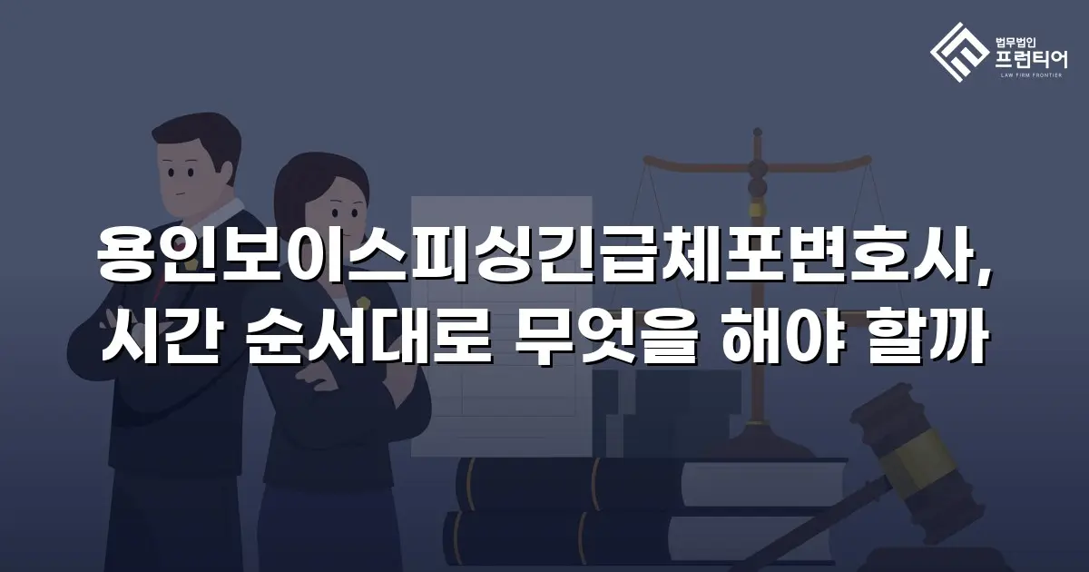 용인보이스피싱긴급체포변호사, 시간 순서대로 무엇을 해야 할까