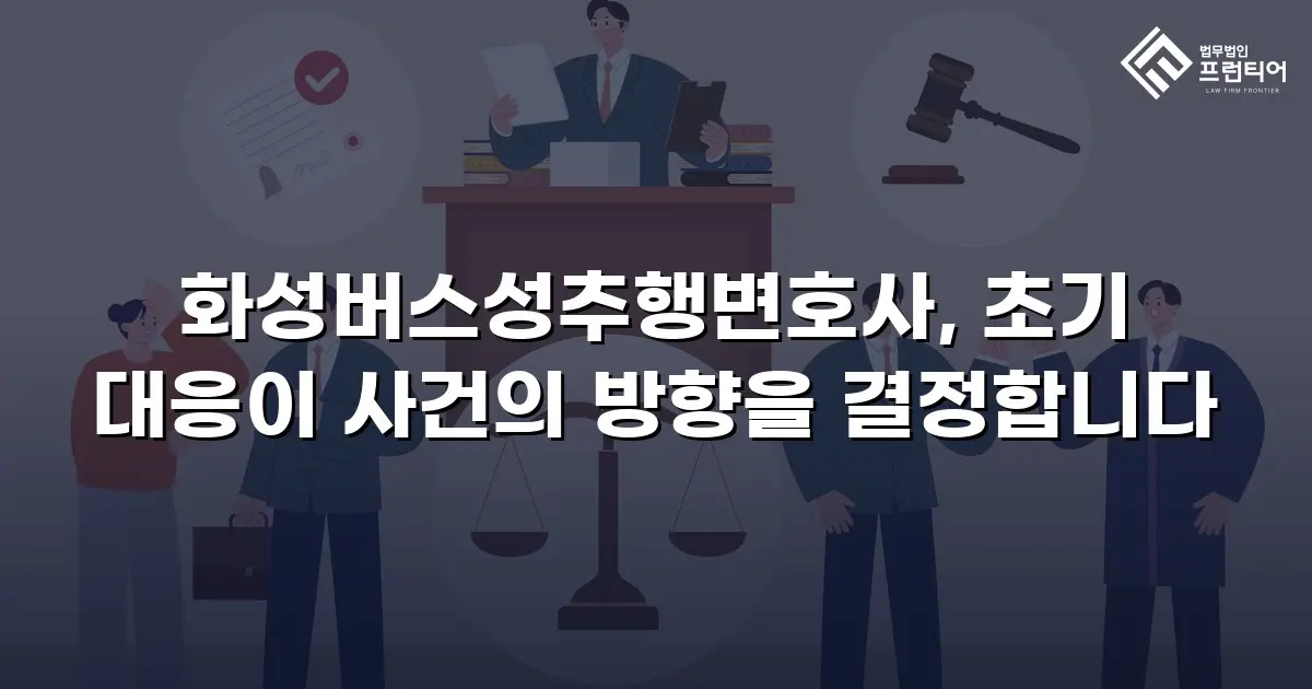화성버스성추행변호사, 초기 대응이 사건의 방향을 결정합니다