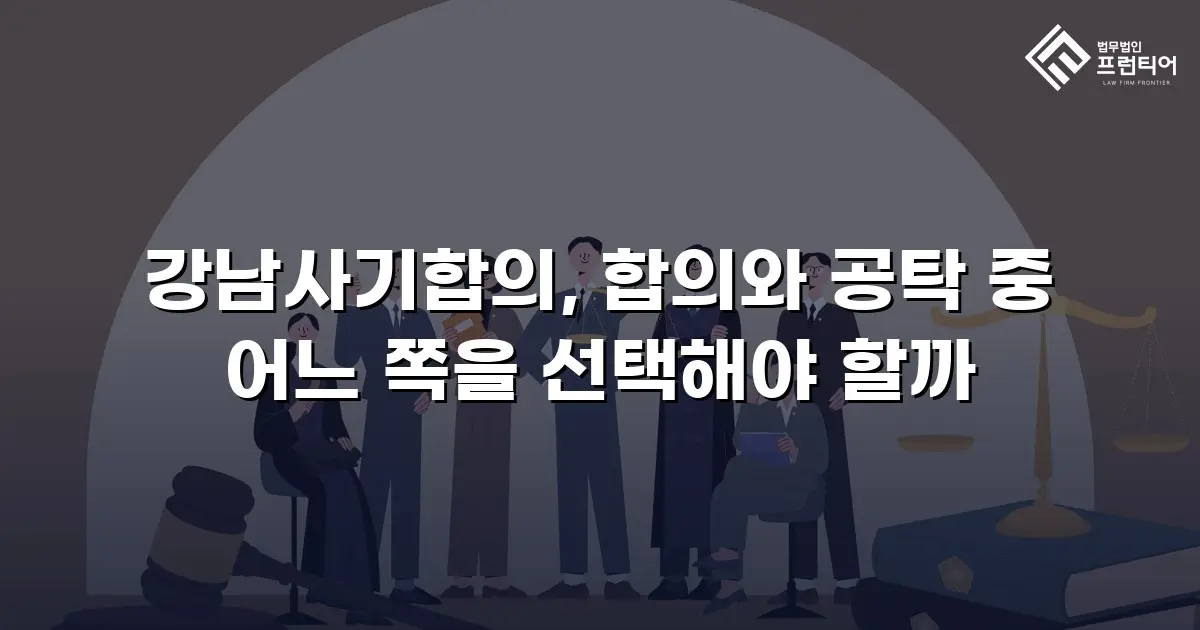 강남사기합의, 합의와 공탁 중 어느 쪽을 선택해야 할까