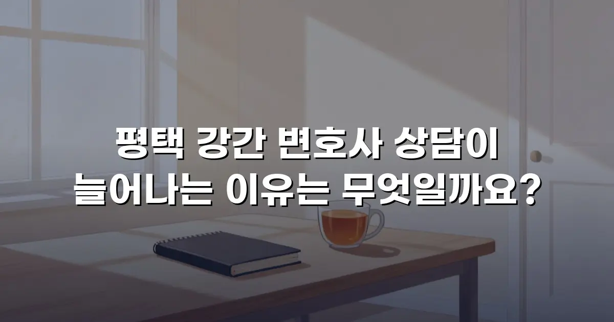 평택 강간 변호사 상담이 늘어나는 이유는 무엇일까요?