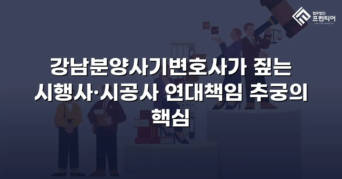강남분양사기변호사가 짚는 시행사·시공사 연대책임 추궁의 핵심