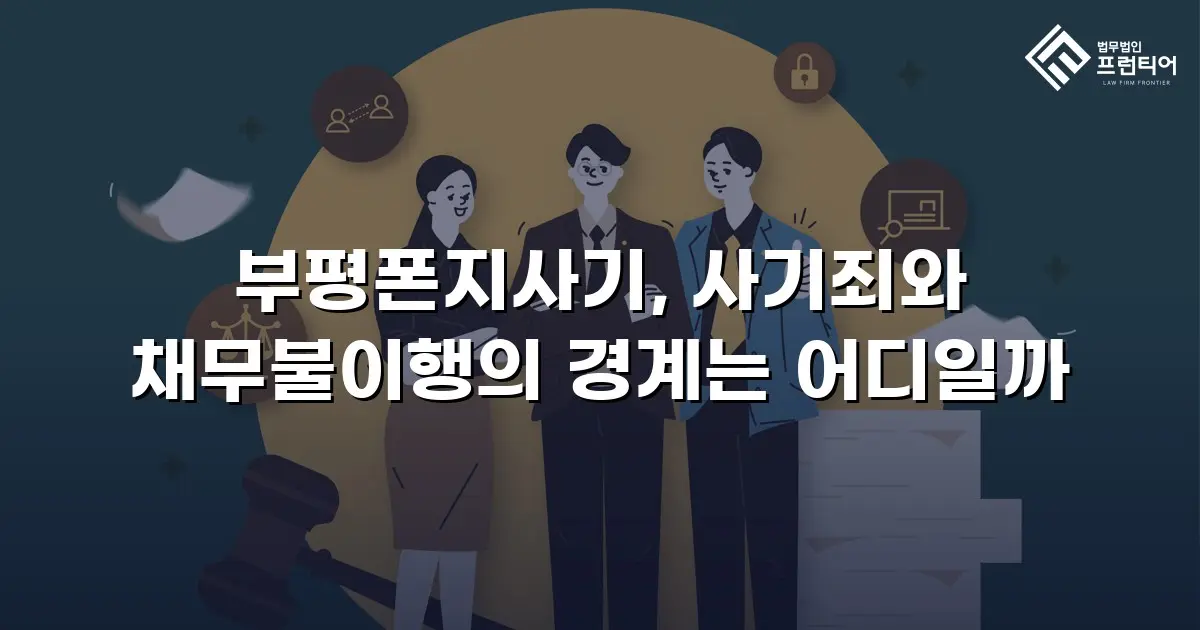 부평폰지사기, 사기죄와 채무불이행의 경계는 어디일까