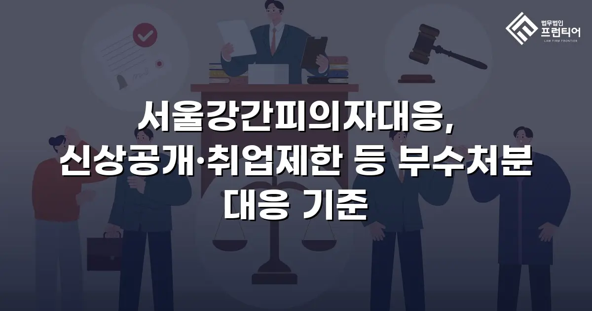 서울강간피의자대응, 신상공개·취업제한 등 부수처분 대응 기준