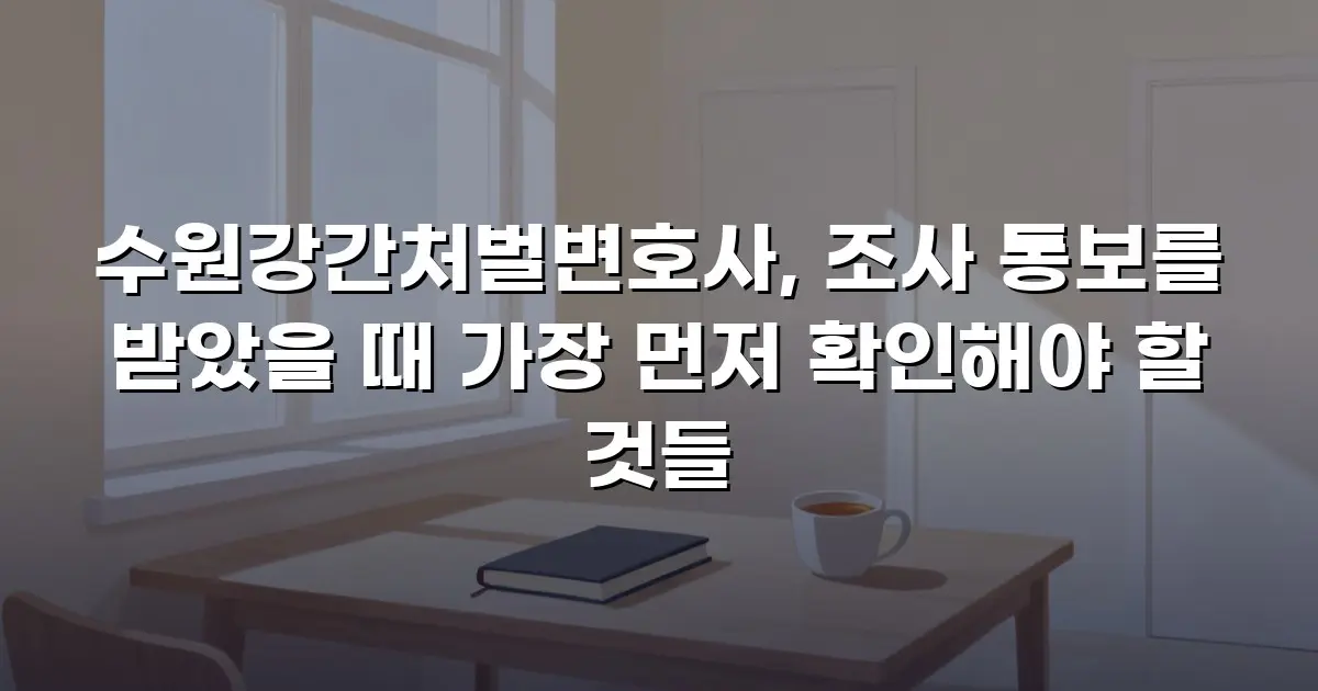 수원강간처벌변호사, 조사 통보를 받았을 때 가장 먼저 확인해야 할 것들