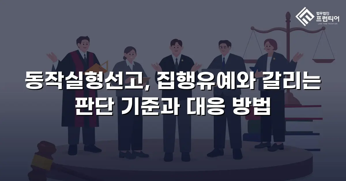 동작실형선고, 집행유예와 갈리는 판단 기준과 대응 방법