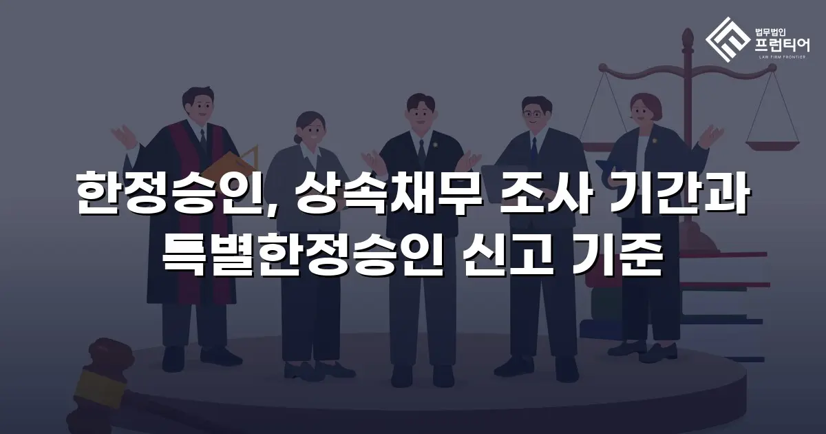한정승인, 상속채무 조사 기간과 특별한정승인 신고 기준