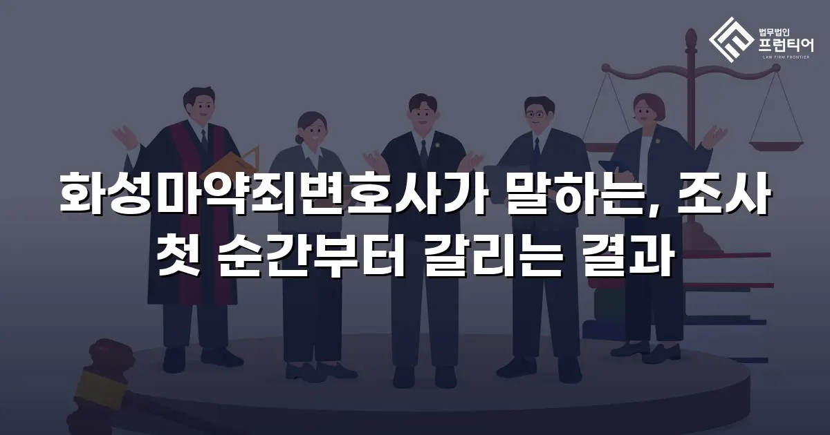 화성마약죄변호사가 말하는, 조사 첫 순간부터 갈리는 결과