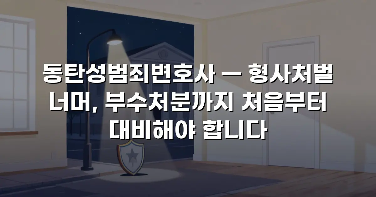 동탄성범죄변호사 — 형사처벌 너머, 부수처분까지 처음부터 대비해야 합니다