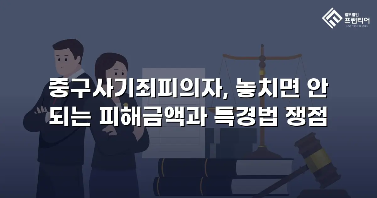 중구사기죄피의자, 놓치면 안 되는 피해금액과 특경법 쟁점