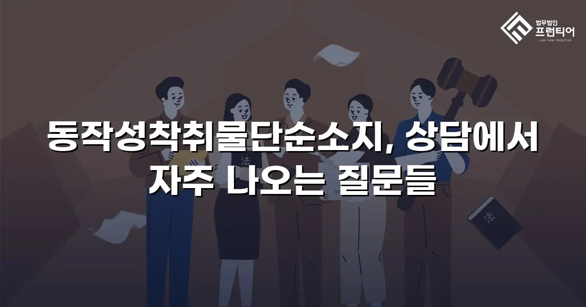 동작성착취물단순소지, 상담에서 자주 나오는 질문들
