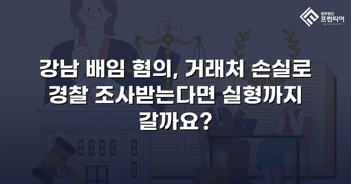 강남 배임 혐의, 거래처 손실로 경찰 조사받는다면 실형까지 갈까요?