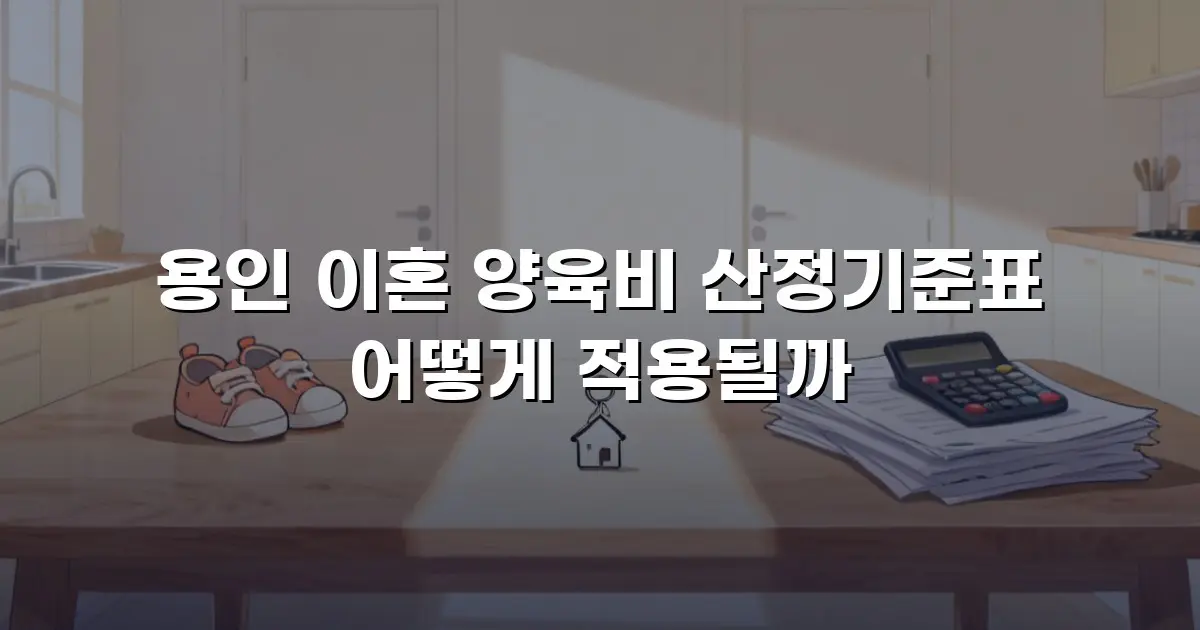 용인 이혼 양육비 산정기준표 어떻게 적용될까