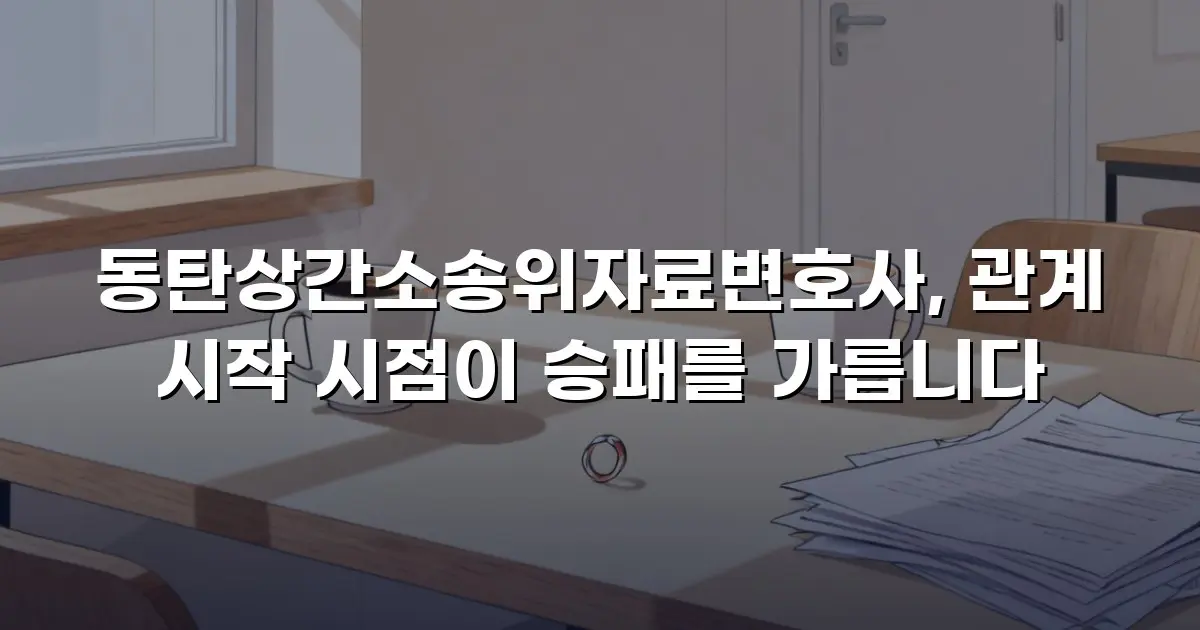 동탄상간소송위자료변호사, 관계 시작 시점이 승패를 가릅니다