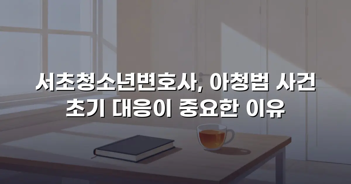 서초청소년변호사, 아청법 사건 초기 대응이 중요한 이유