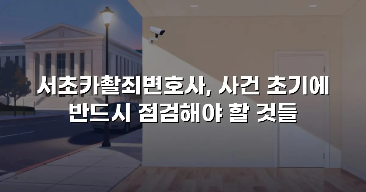서초카촬죄변호사, 사건 초기에 반드시 점검해야 할 것들