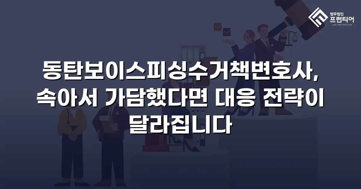 동탄보이스피싱수거책변호사, 속아서 가담했다면 대응 전략이 달라집니다