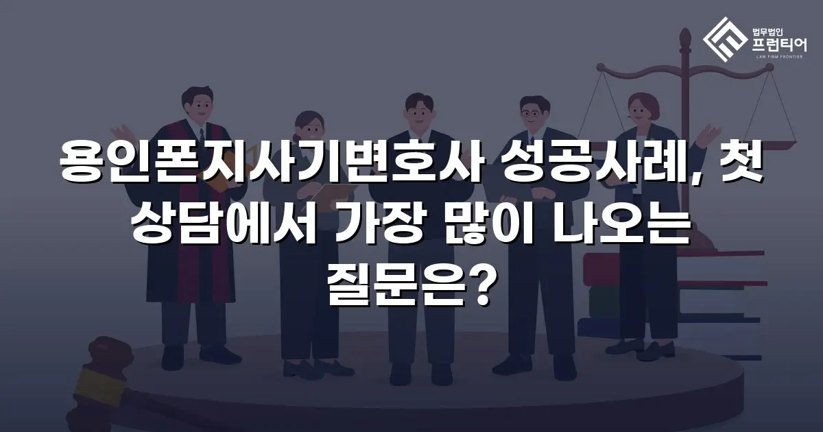 용인폰지사기변호사 성공사례, 첫 상담에서 가장 많이 나오는 질문은?
