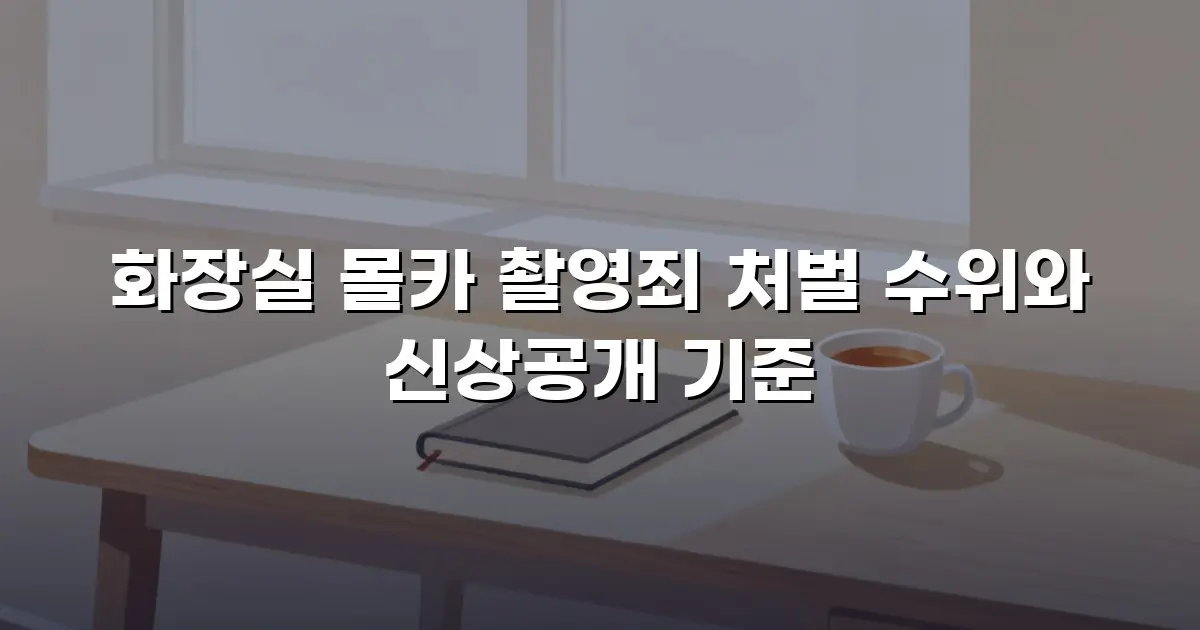 화장실 몰카 촬영죄 처벌 수위와 신상공개 기준