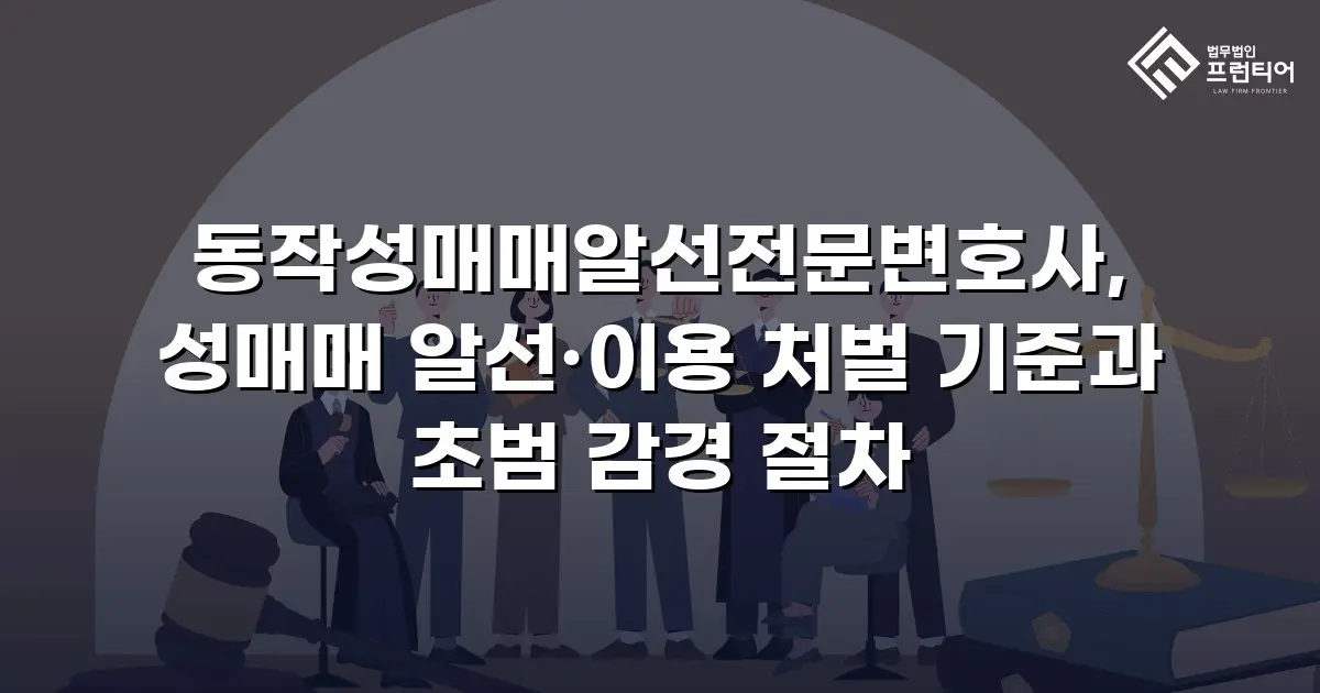 동작성매매알선전문변호사, 성매매 알선·이용 처벌 기준과 초범 감경 절차
