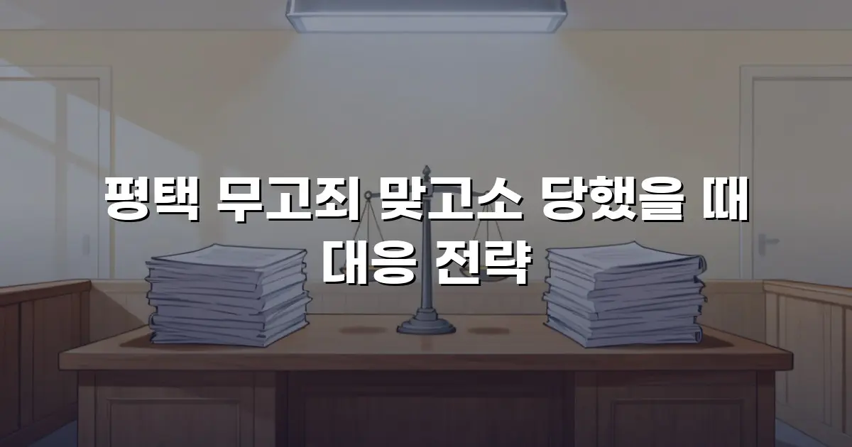 평택 무고죄 맞고소 당했을 때 대응 전략