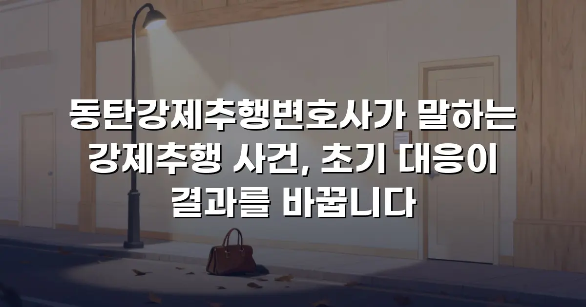 동탄강제추행변호사가 말하는 강제추행 사건, 초기 대응이 결과를 바꿉니다