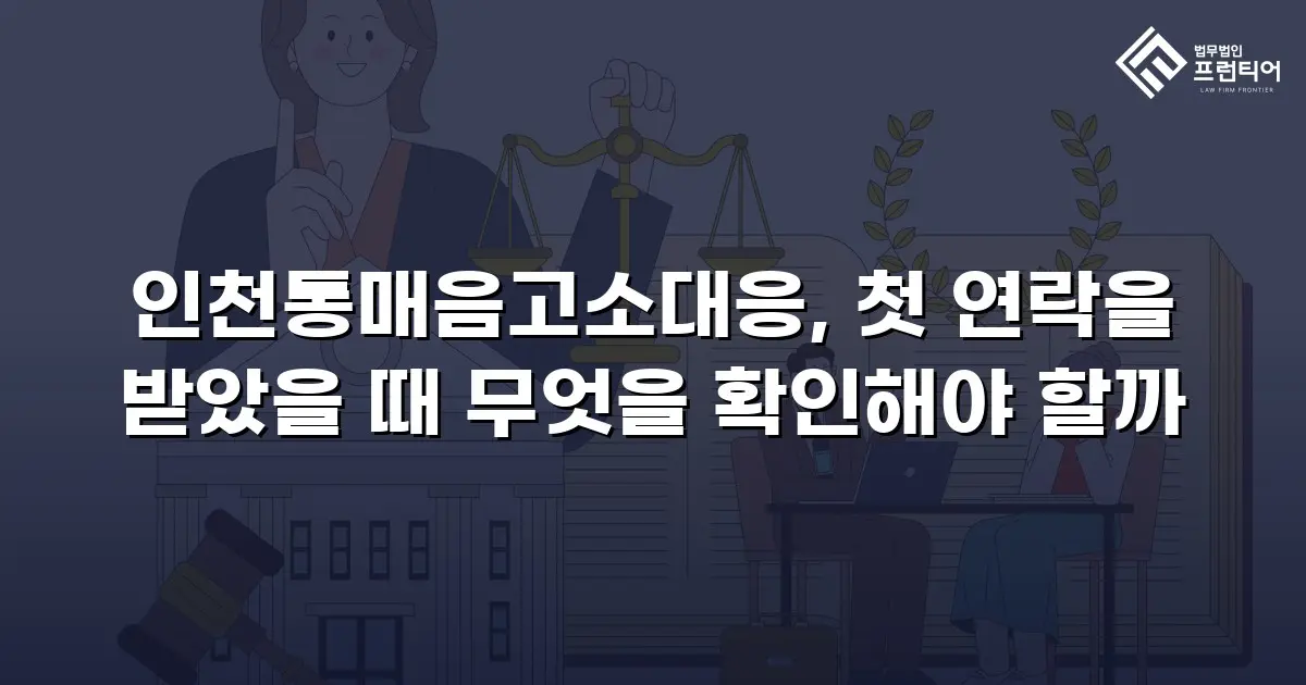 인천통매음고소대응, 첫 연락을 받았을 때 무엇을 확인해야 할까