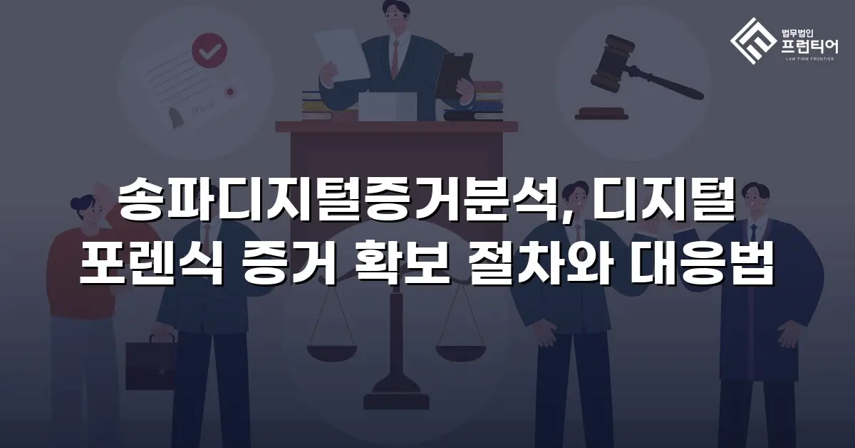 송파디지털증거분석, 디지털 포렌식 증거 확보 절차와 대응법