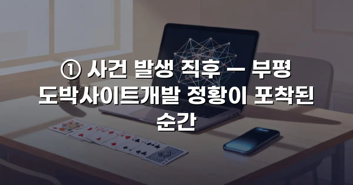 ① 사건 발생 직후 — 부평 도박사이트개발 정황이 포착된 순간