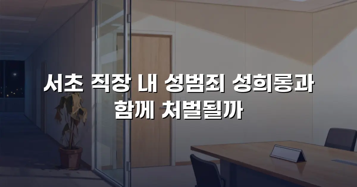 서초 직장 내 성범죄 성희롱과 함께 처벌될까