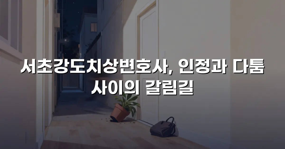서초강도치상변호사, 인정과 다툼 사이의 갈림길