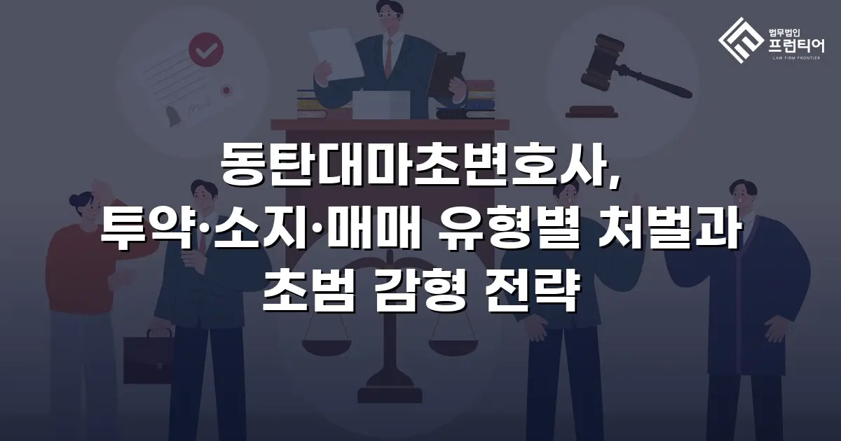 동탄대마초변호사, 투약·소지·매매 유형별 처벌과 초범 감형 전략