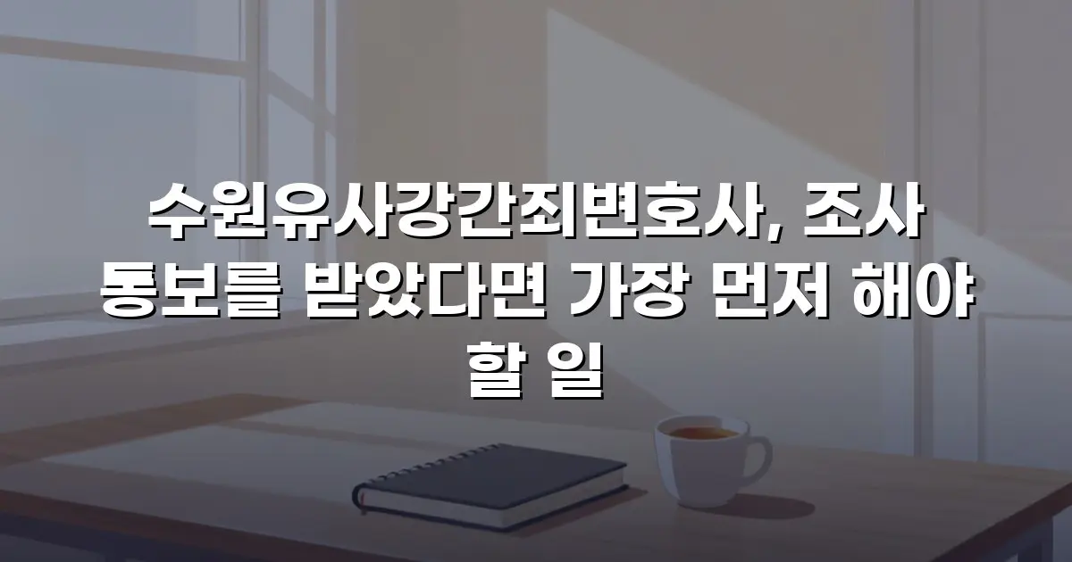 수원유사강간죄변호사, 조사 통보를 받았다면 가장 먼저 해야 할 일