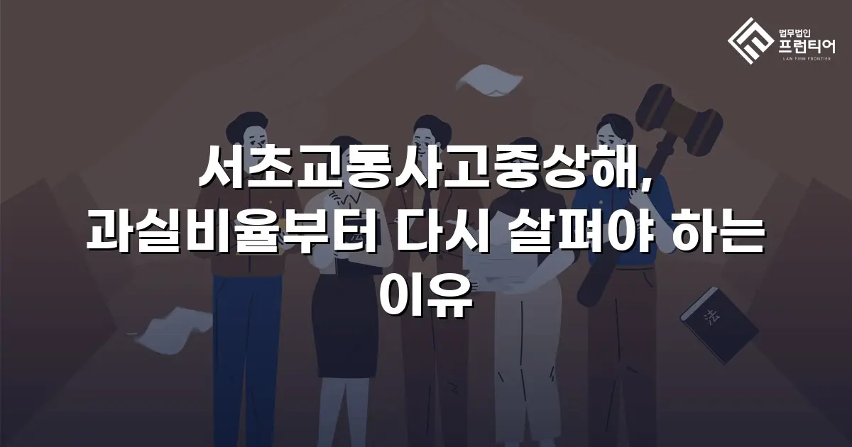 서초교통사고중상해, 과실비율부터 다시 살펴야 하는 이유