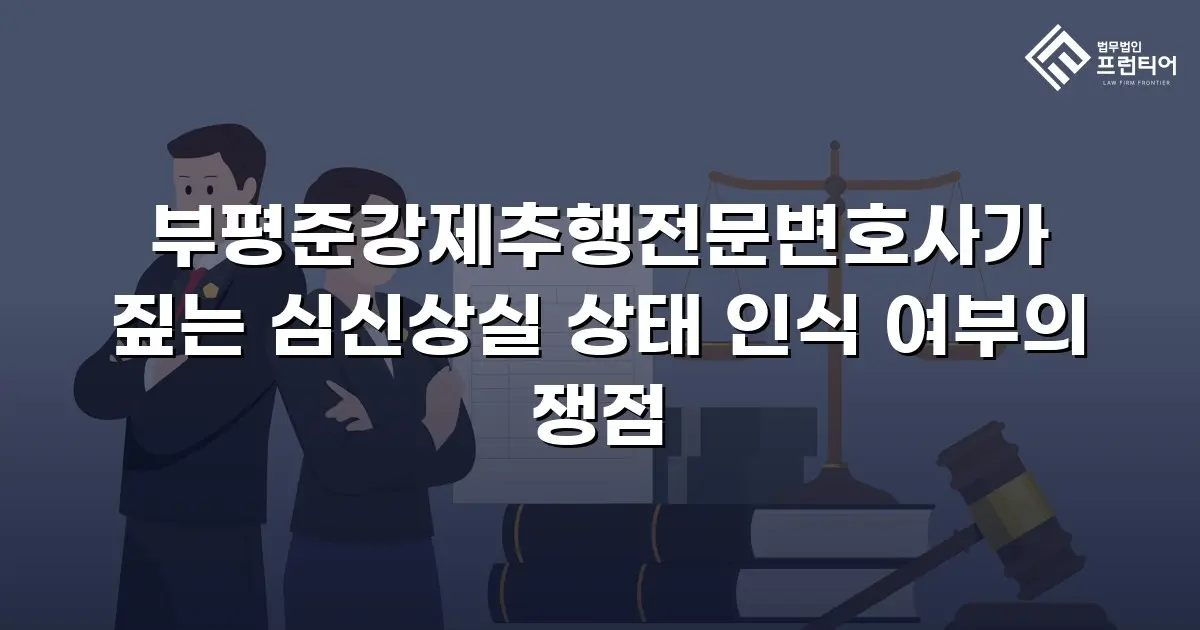 부평준강제추행전문변호사가 짚는 심신상실 상태 인식 여부의 쟁점