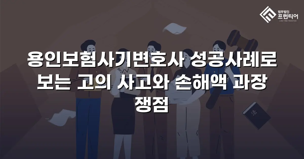 용인보험사기변호사 성공사례로 보는 고의 사고와 손해액 과장 쟁점