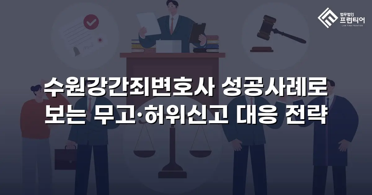 수원강간죄변호사 성공사례로 보는 무고·허위신고 대응 전략