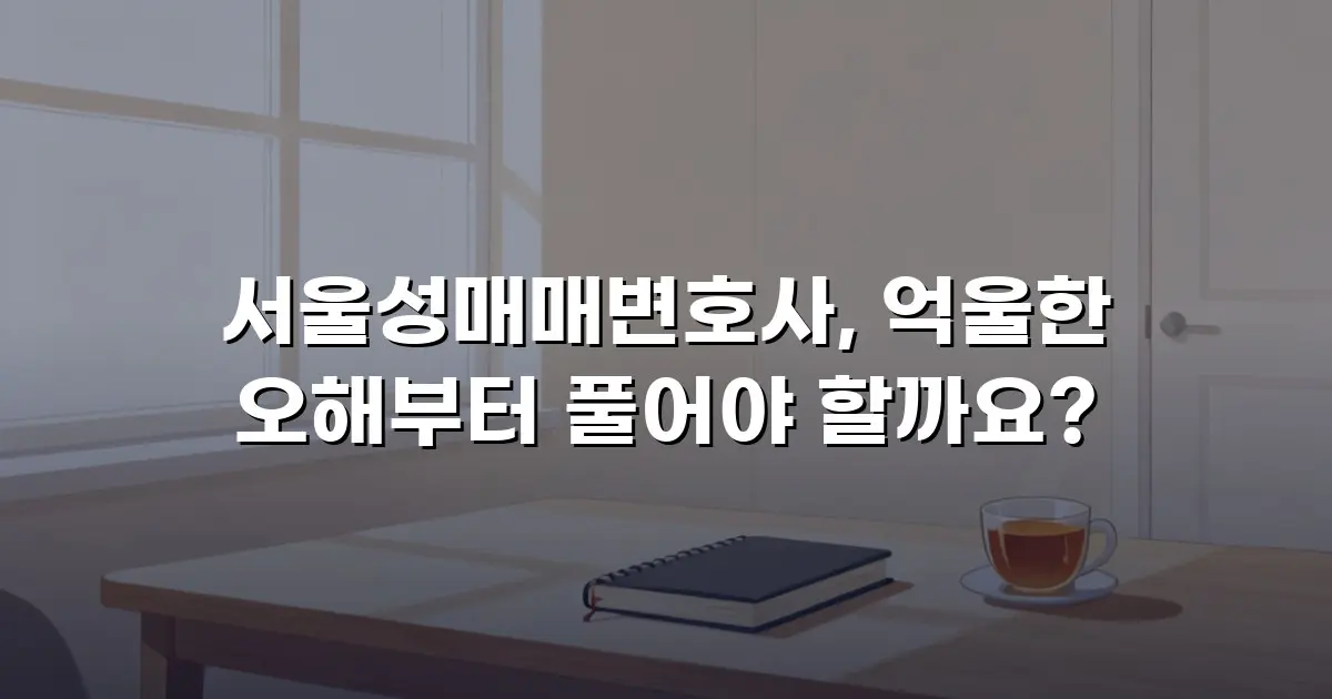 서울성매매변호사, 억울한 오해부터 풀어야 할까요?