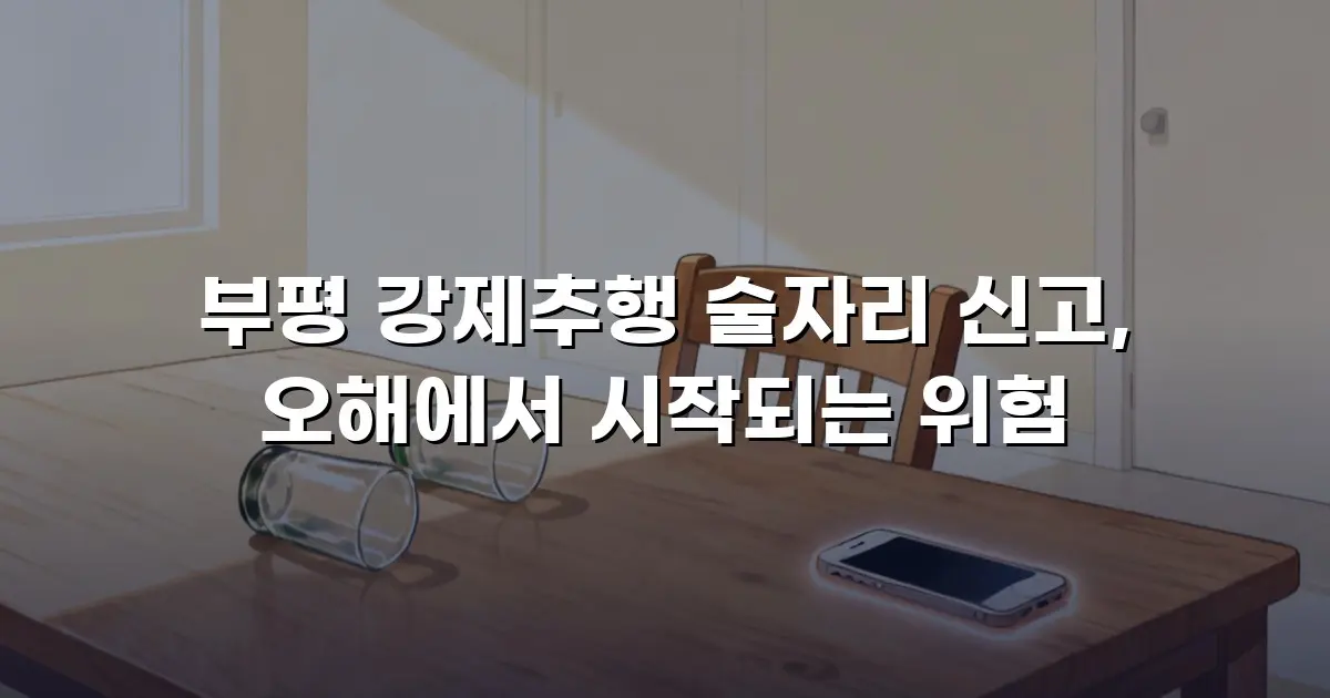 부평 강제추행 술자리 신고, 오해에서 시작되는 위험
