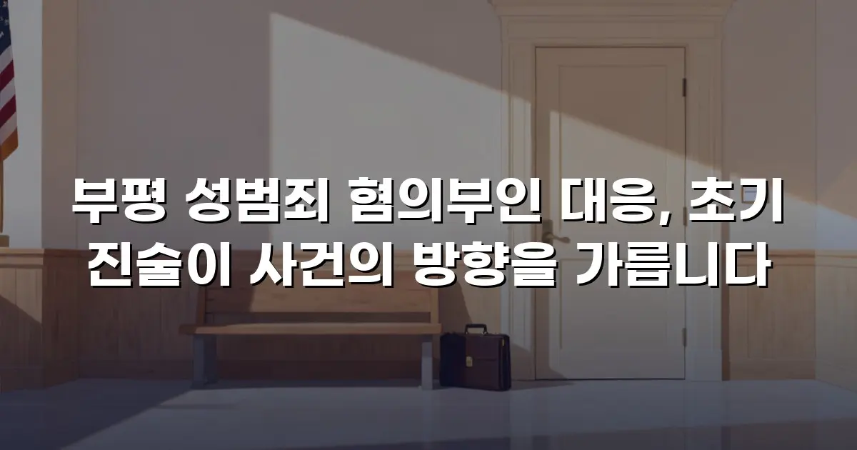 부평 성범죄 혐의부인 대응, 초기 진술이 사건의 방향을 가릅니다