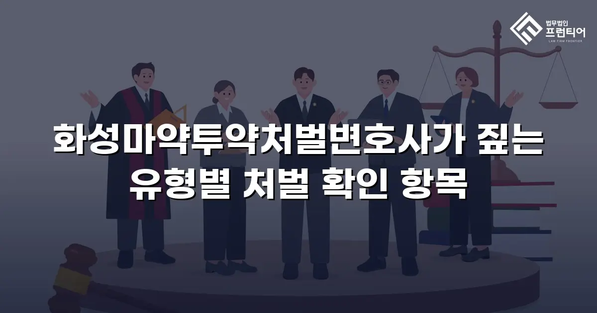화성마약투약처벌변호사가 짚는 유형별 처벌 확인 항목