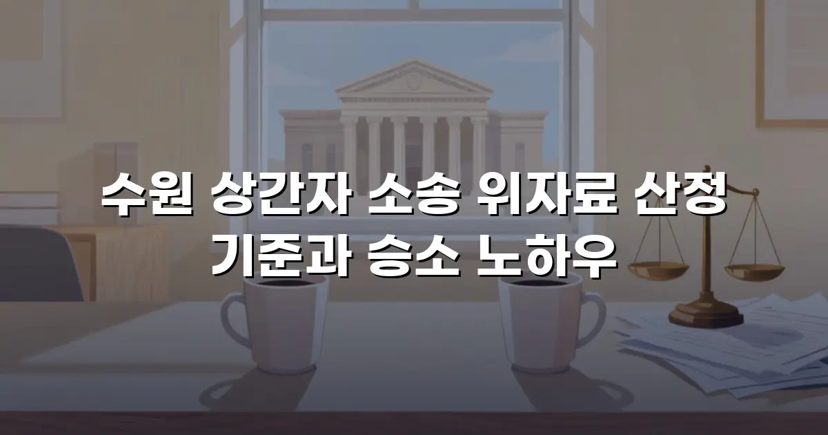 수원 상간자 소송 위자료 산정 기준과 승소 노하우