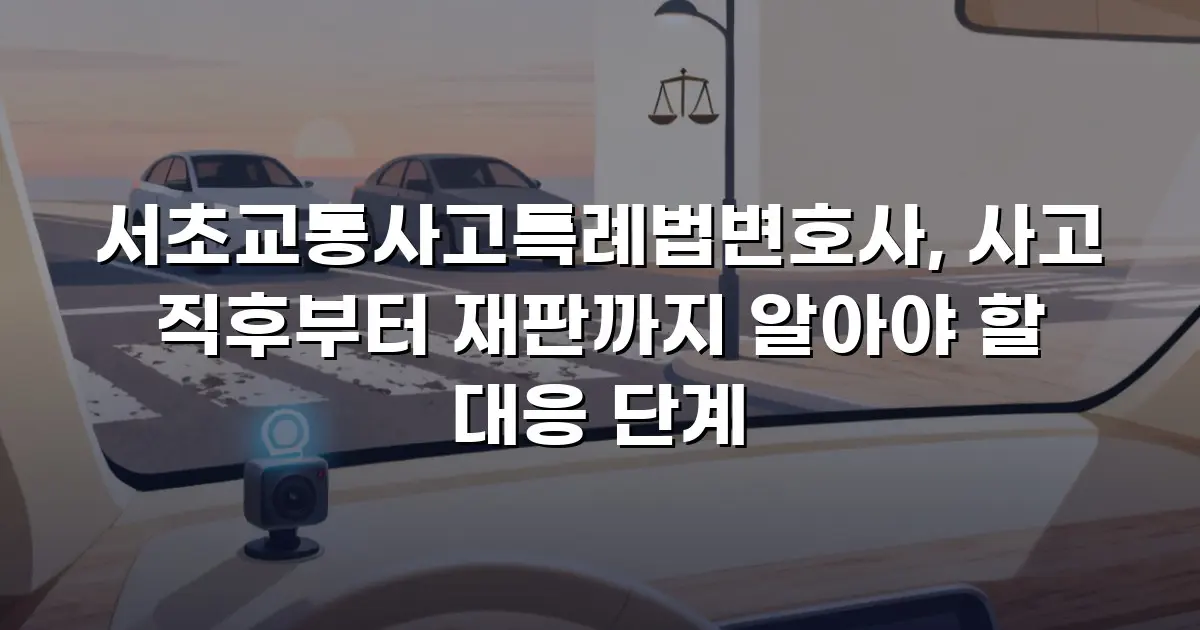 서초교통사고특례법변호사, 사고 직후부터 재판까지 알아야 할 대응 단계