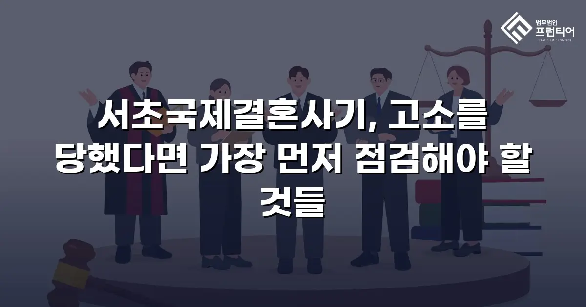 서초국제결혼사기, 고소를 당했다면 가장 먼저 점검해야 할 것들