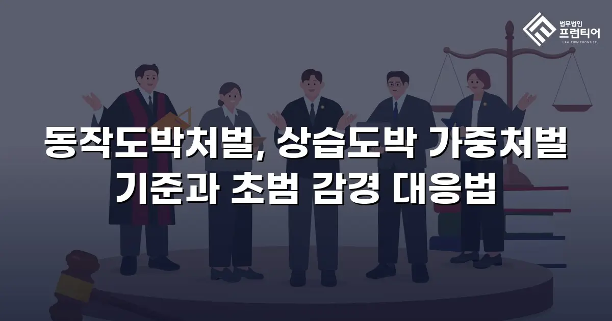 동작도박처벌, 상습도박 가중처벌 기준과 초범 감경 대응법