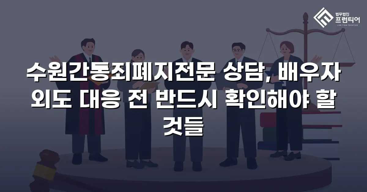 수원간통죄폐지전문 상담, 배우자 외도 대응 전 반드시 확인해야 할 것들