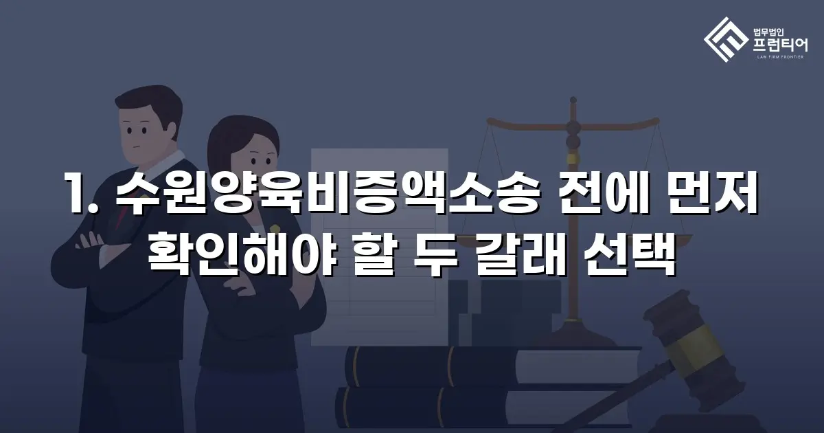 1. 수원양육비증액소송 전에 먼저 확인해야 할 두 갈래 선택