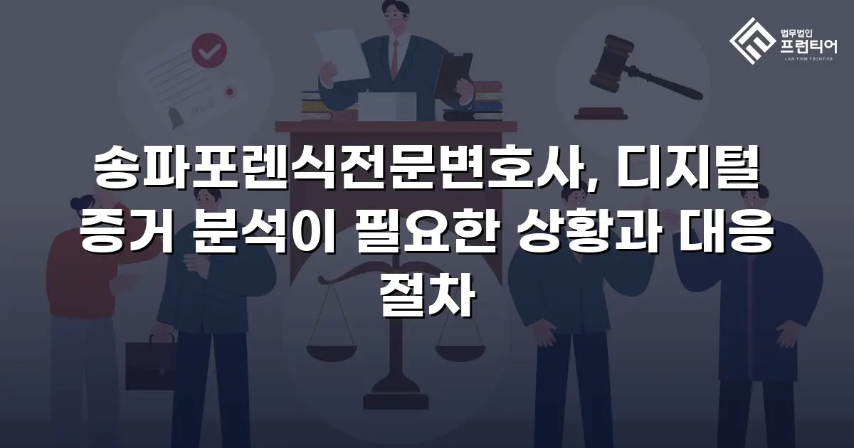 송파포렌식전문변호사, 디지털 증거 분석이 필요한 상황과 대응 절차