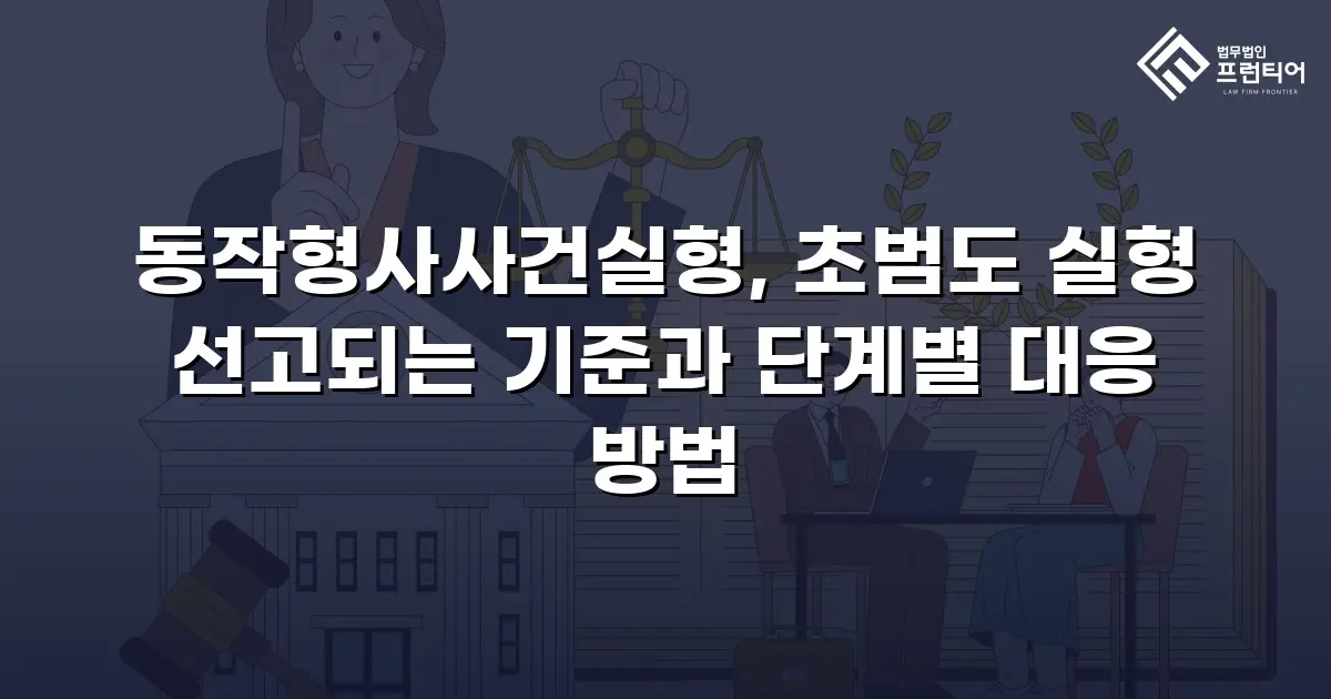 동작형사사건실형, 초범도 실형 선고되는 기준과 단계별 대응 방법
