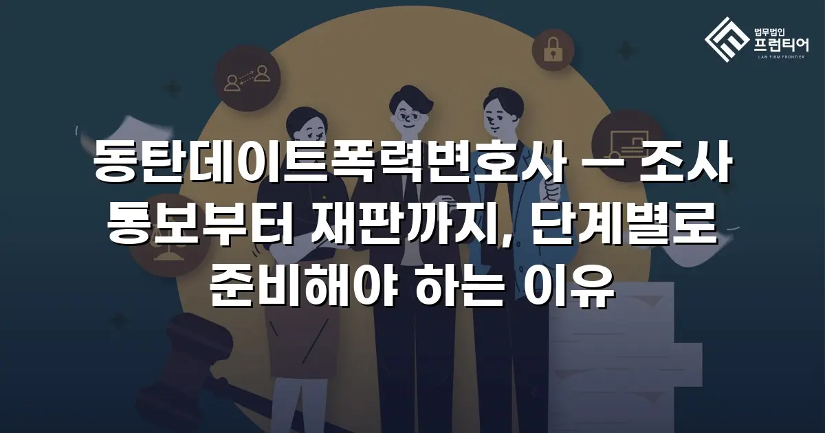 동탄데이트폭력변호사 — 조사 통보부터 재판까지, 단계별로 준비해야 하는 이유