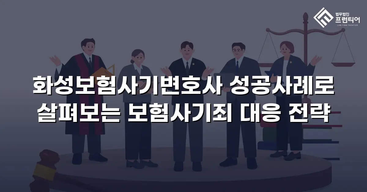 화성보험사기변호사 성공사례로 살펴보는 보험사기죄 대응 전략